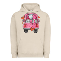 Pigment French Oak valentines day gnome truck Urban Hoodie - MaliasSmallBusiness