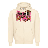 Sandshell football mom with leopard Zipper Hoodie - Zillion Design Studio