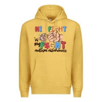 Antique Gold his fight is my fight autism awareness Premium Hoodie - MaliasSmallBusiness