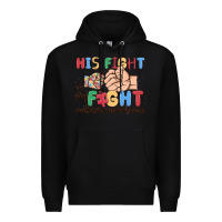 Black his fight is my fight autism awareness Premium Hoodie - MaliasSmallBusiness