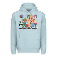 Blue Mist his fight is my fight autism awareness Premium Hoodie - MaliasSmallBusiness