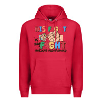 Cardinal his fight is my fight autism awareness Premium Hoodie - MaliasSmallBusiness