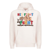 Pale Pink his fight is my fight autism awareness Premium Hoodie - MaliasSmallBusiness