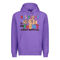 Purple his fight is my fight autism awareness Premium Hoodie - MaliasSmallBusiness