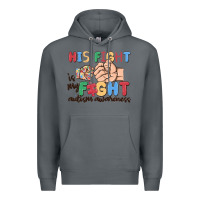 His Fight Is My Fight Autism Awareness Premium Hoodie | Teevron