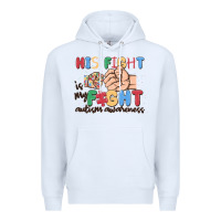 White his fight is my fight autism awareness Premium Hoodie - MaliasSmallBusiness