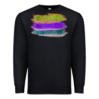 Black Green Purple Cyan Colored Triple Brush Strokes Premium Sweatshirt - Bettercallsaul