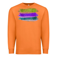 Carrot Green Purple Cyan Colored Triple Brush Strokes Premium Sweatshirt - Bettercallsaul