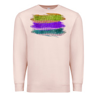 Pale Pink Green Purple Cyan Colored Triple Brush Strokes Premium Sweatshirt - Bettercallsaul