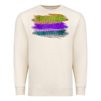 Sandshell Green Purple Cyan Colored Triple Brush Strokes Premium Sweatshirt - Bettercallsaul