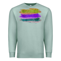 Seafoam Green Purple Cyan Colored Triple Brush Strokes Premium Sweatshirt - Bettercallsaul