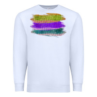 White Green Purple Cyan Colored Triple Brush Strokes Premium Sweatshirt - Bettercallsaul