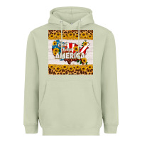 Matcha god bless america square coaster Heavyweight Hoodie - HRA Design Shop