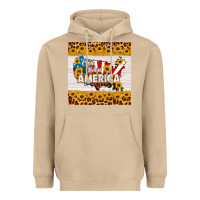Mushroom god bless america square coaster Heavyweight Hoodie - HRA Design Shop