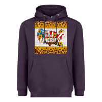Plum god bless america square coaster Heavyweight Hoodie - HRA Design Shop