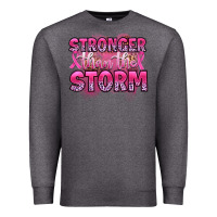 Charcoal Heather stronger than the storm Premium Sweatshirt - Artiststas