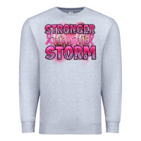 Heather Grey stronger than the storm Premium Sweatshirt - Artiststas