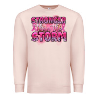 Pale Pink stronger than the storm Premium Sweatshirt - Artiststas