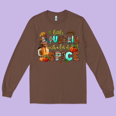 Little Pumpkin With A Lot Of Spice Long Sleeve Tee Designed By Adodesignshop