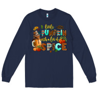 Navy little pumpkin with a lot of spice Long Sleeve Tee - AdoDesignShop