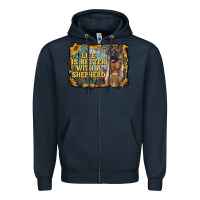 Navy life is better with a shepperd Zipper Hoodie - RanaPortraitStore