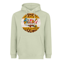 Matcha god bless america round coaster Heavyweight Hoodie - HRA Design Shop