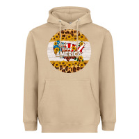 Mushroom god bless america round coaster Heavyweight Hoodie - HRA Design Shop