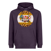 Plum god bless america round coaster Heavyweight Hoodie - HRA Design Shop