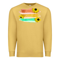 Antique Gold Colored Triple Sunflower Brush Strokes Premium Sweatshirt - Bettercallsaul