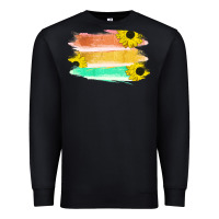 Black Colored Triple Sunflower Brush Strokes Premium Sweatshirt - Bettercallsaul