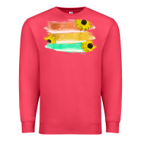 Cardinal Colored Triple Sunflower Brush Strokes Premium Sweatshirt - Bettercallsaul