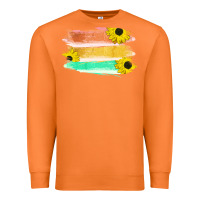 Carrot Colored Triple Sunflower Brush Strokes Premium Sweatshirt - Bettercallsaul