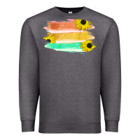 Charcoal Heather Colored Triple Sunflower Brush Strokes Premium Sweatshirt - Bettercallsaul