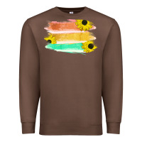 Chestnut Colored Triple Sunflower Brush Strokes Premium Sweatshirt - Bettercallsaul