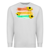 Dove Grey Colored Triple Sunflower Brush Strokes Premium Sweatshirt - Bettercallsaul