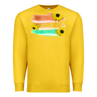Lemon Colored Triple Sunflower Brush Strokes Premium Sweatshirt - Bettercallsaul