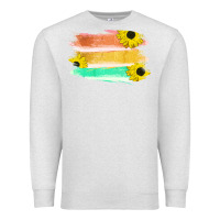 Oatmeal Heather Colored Triple Sunflower Brush Strokes Premium Sweatshirt - Bettercallsaul