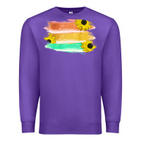 Purple Colored Triple Sunflower Brush Strokes Premium Sweatshirt - Bettercallsaul