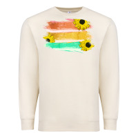 Sandshell Colored Triple Sunflower Brush Strokes Premium Sweatshirt - Bettercallsaul