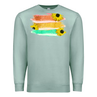 Seafoam Colored Triple Sunflower Brush Strokes Premium Sweatshirt - Bettercallsaul