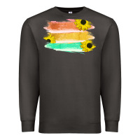 Smoke Colored Triple Sunflower Brush Strokes Premium Sweatshirt - Bettercallsaul