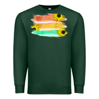 Sports Green Colored Triple Sunflower Brush Strokes Premium Sweatshirt - Bettercallsaul