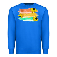 True Royal Colored Triple Sunflower Brush Strokes Premium Sweatshirt - Bettercallsaul