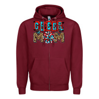Burgundy Cheer mom Zipper Hoodie - Zillion Design Studio
