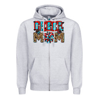 Heather Grey Cheer mom Zipper Hoodie - Zillion Design Studio