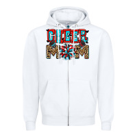 White Cheer mom Zipper Hoodie - Zillion Design Studio