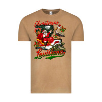 Vintage Camel louisiana christmas with  afro santa Vintage Tee - BarkalooDesign