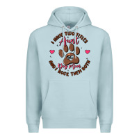 Blue Mist i have two titles aunt and dog mom Premium Hoodie - MaliasSmallBusiness