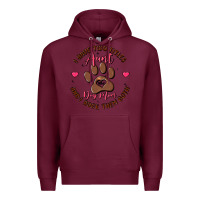 Burgundy i have two titles aunt and dog mom Premium Hoodie - MaliasSmallBusiness