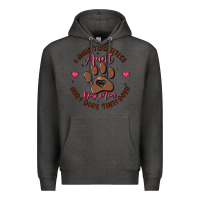 Charcoal Heather i have two titles aunt and dog mom Premium Hoodie - MaliasSmallBusiness